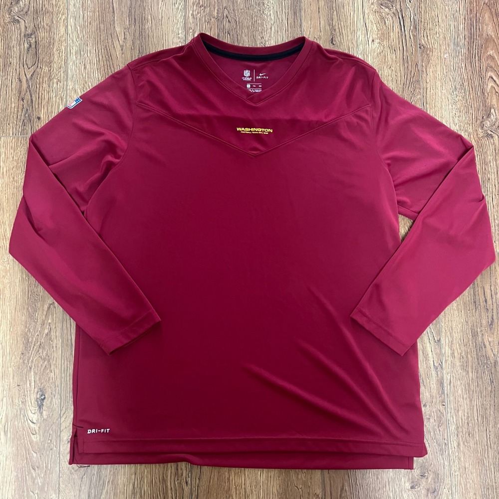Nike‎ Burgundy Washington Football Team Sideline Coaches Performance T-Shirt XXL